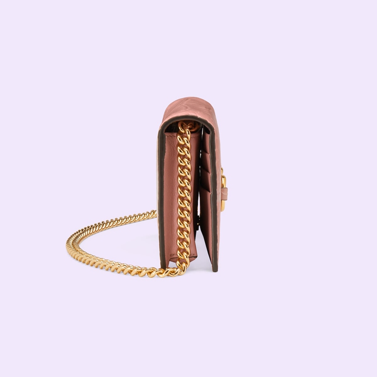 621892.EV48G.5808.010.100.0011.Light Gucci Horsebit 1955 crocodile wallet with chain